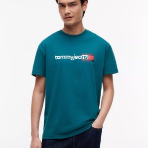 Tommy Jeans Logo T-Shirt-Polar Teal