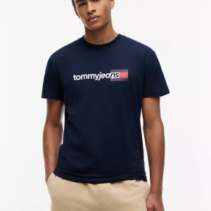Tommy Jeans Logo T-Shirt-Dark Navy