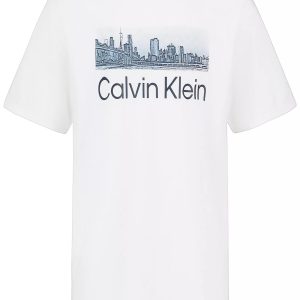 Boys NYC Skyline Tee-White