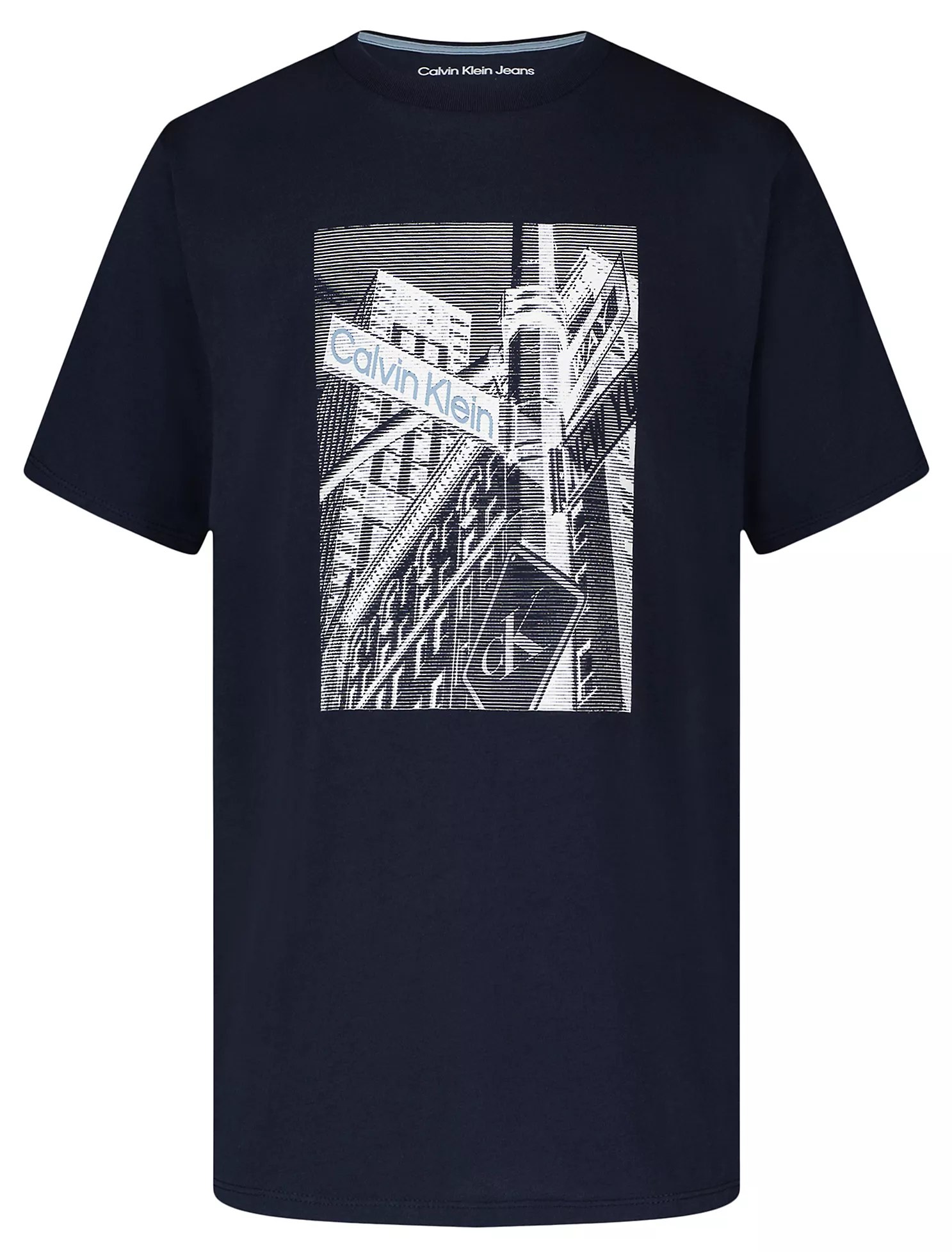 Boys City Sign Graphic Tee-Blue