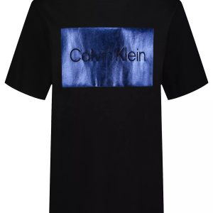 Boys Foil CK Logo Graphic Tee-Black