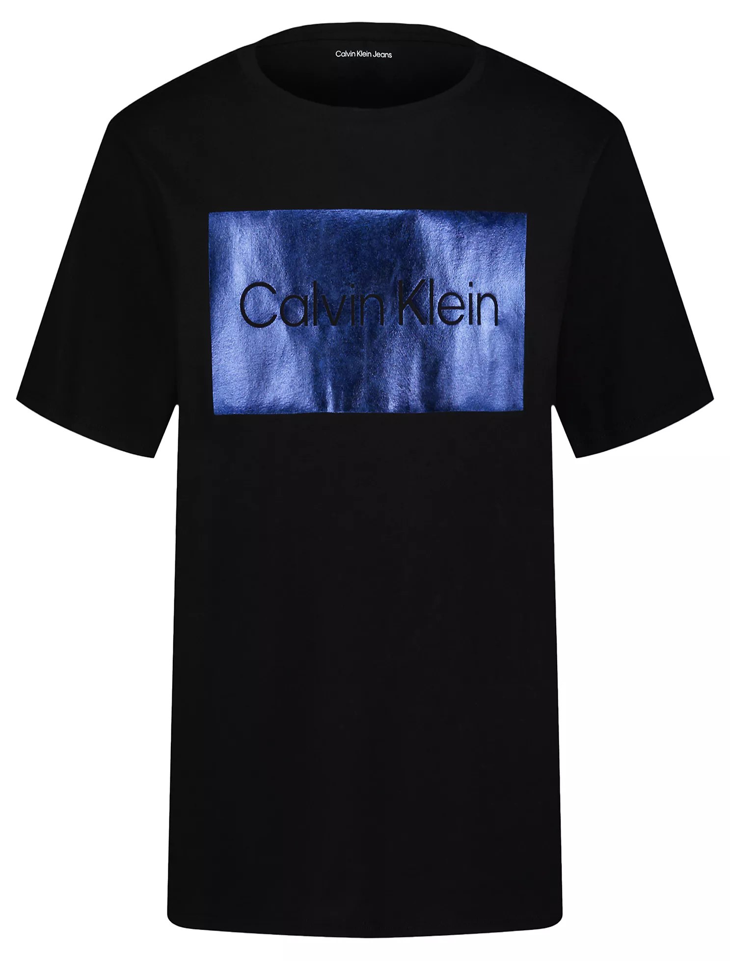 Boys Foil CK Logo Graphic Tee-Black