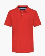 Toddler/Kids' Ivy Cotton Knit Polo-Flame Scarlet