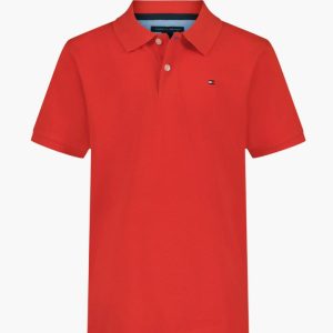Toddler/Kids' Ivy Cotton Knit Polo-Flame Scarlet