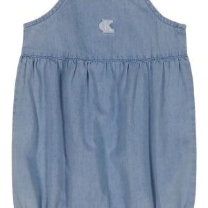 Cotton Romper-Blue