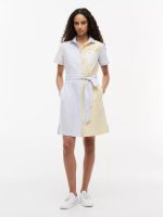 Multistripe Oxford Shirtdress-Citronella
