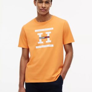 H-Logo T-Shirt-Papaya Ray