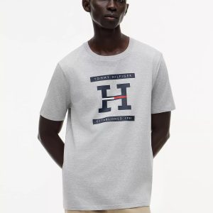 H-Logo T-Shirt-Grey Heather