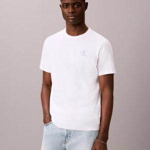 Brushstroke Monologo Graphic Tee-Bright White