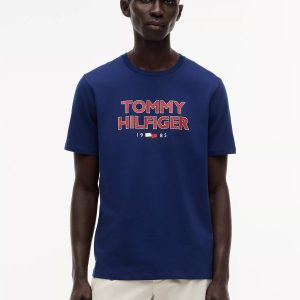 Bold Tommy 1985 Logo T-Shirt-Navy