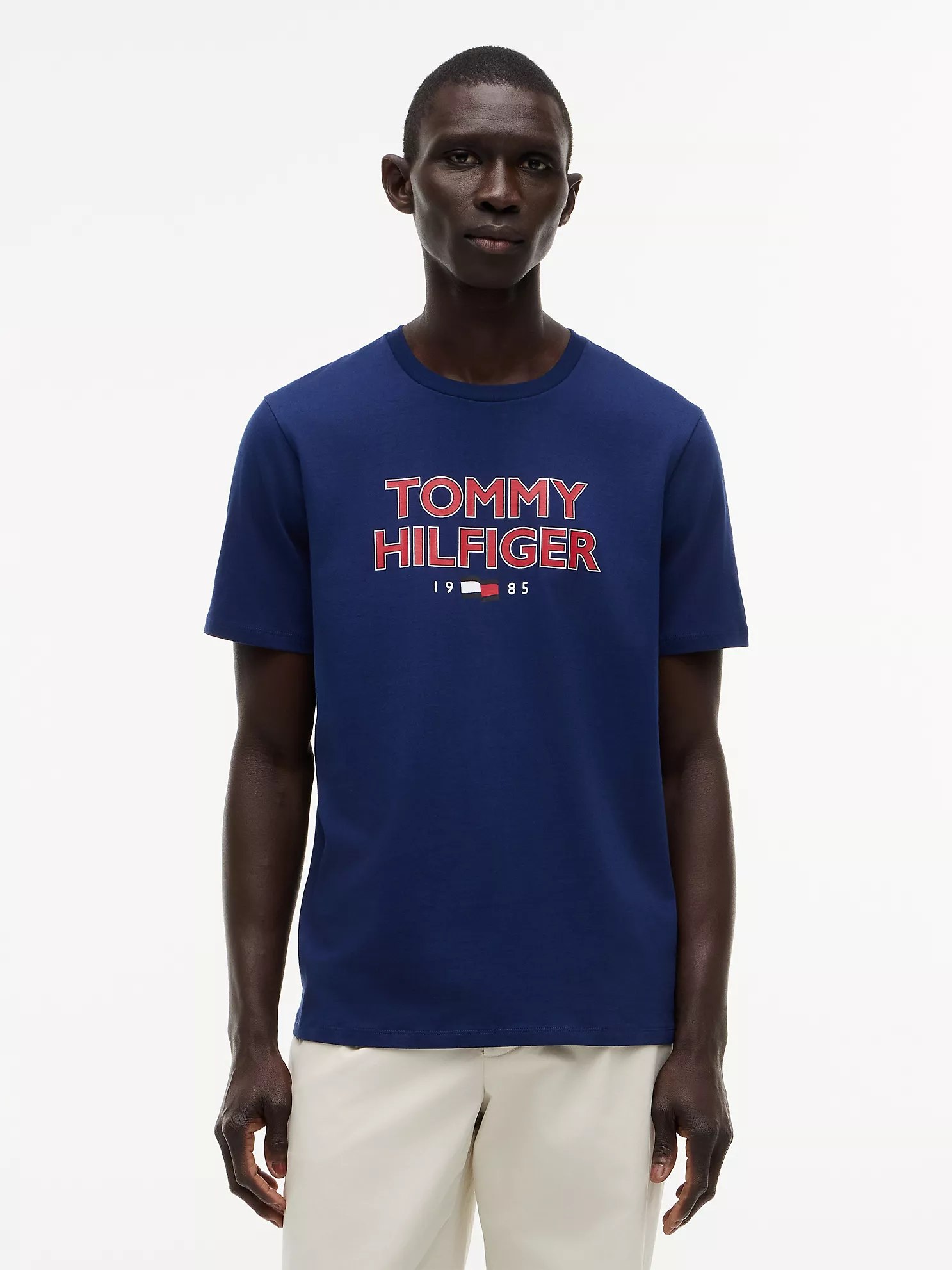 Bold Tommy 1985 Logo T-Shirt-Navy