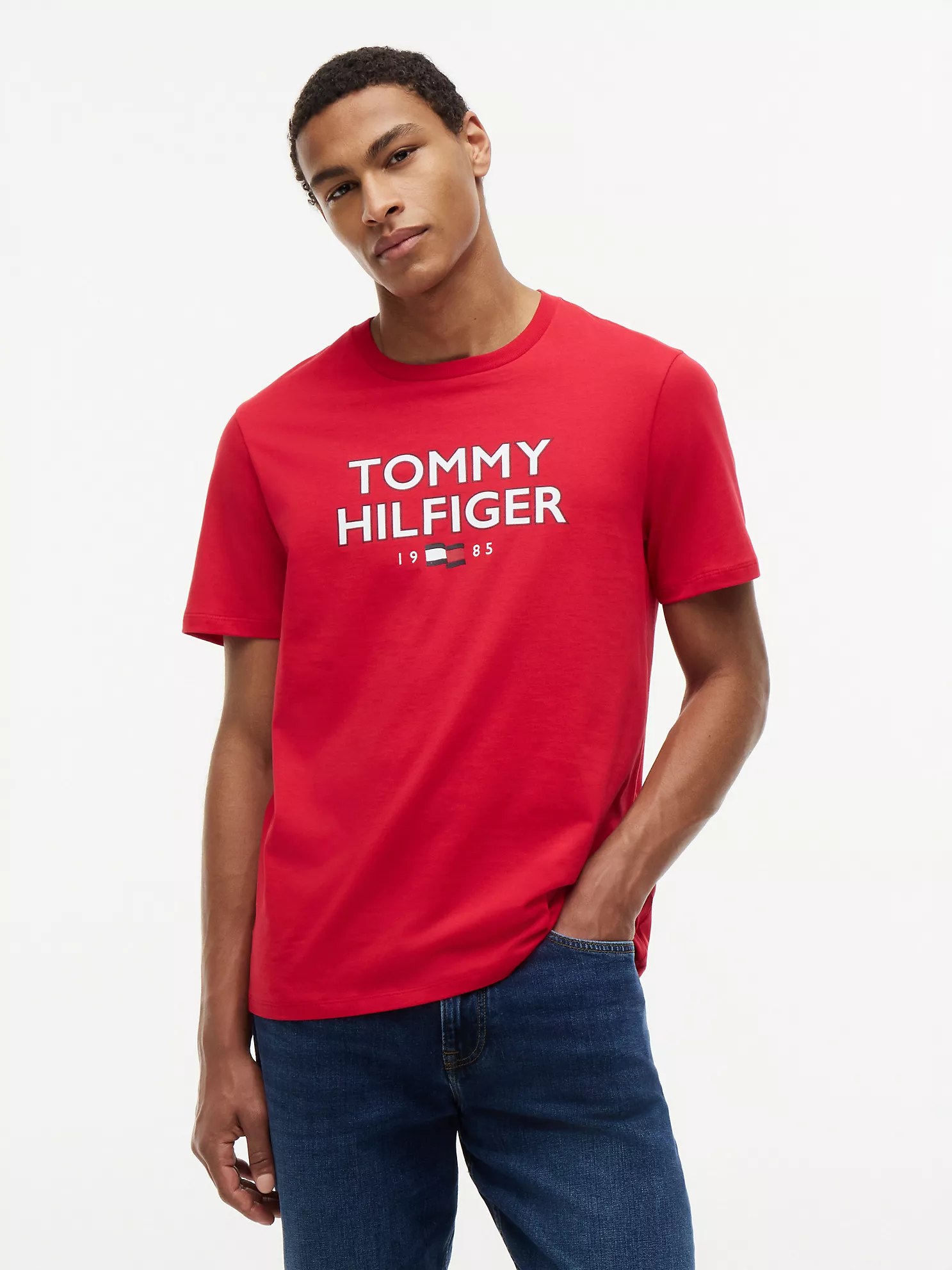 Bold Tommy 1985 Logo T-Shirt-Primary Red