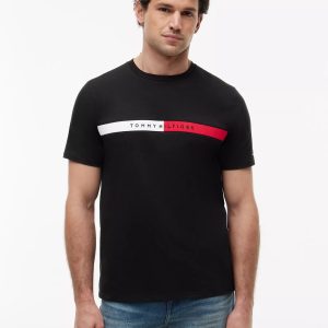 Colorblock Flag Logo T-Shirt-Black