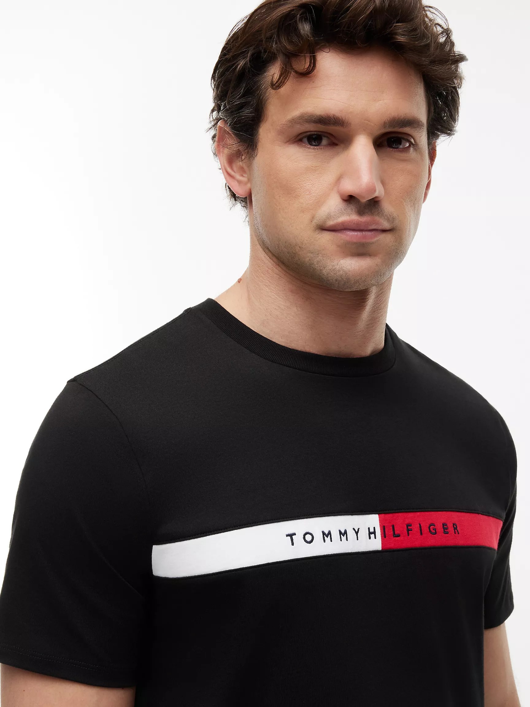 Colorblock Flag Logo T-Shirt-Black - Image 4