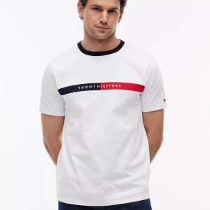 Colorblock Flag Logo T-Shirt-Optic White