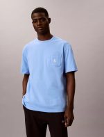 Icon Cotton Stretch Monologo Sleep Tee-Blue Descent