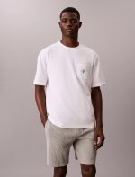 Icon Cotton Stretch Monologo Sleep Tee-Classic White