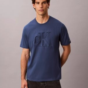 Embossed Monogram Classic T-Shirt-Dark Denim