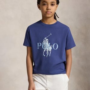 Big Pony Cotton Jersey Tee Baby Boy/Toddler/Kids-Light Navy