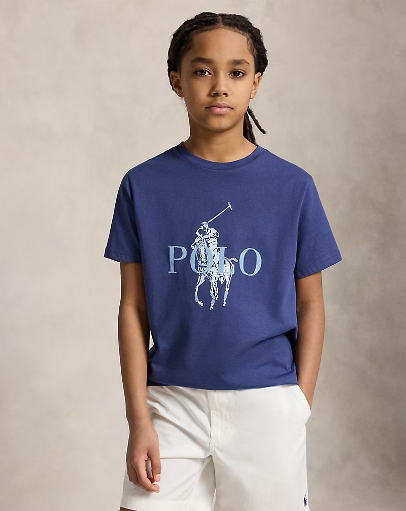 Big Pony Cotton Jersey Tee Baby Boy/Toddler/Kids-Light Navy