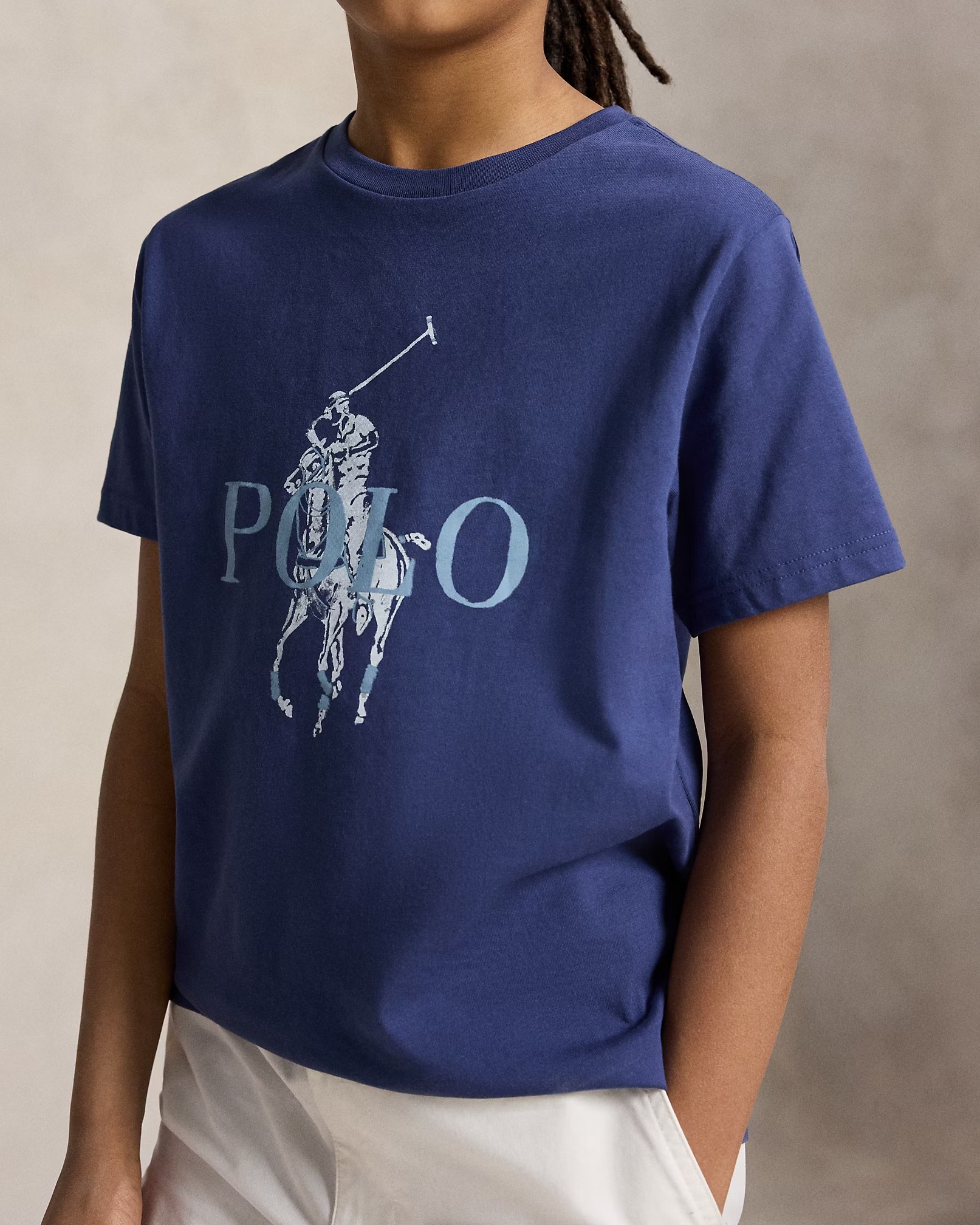 Big Pony Cotton Jersey Tee Baby Boy/Toddler/Kids-Light Navy - Image 2