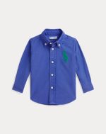 Big Pony Cotton Oxford Shirt Baby Boy/Toddler/Kids-New Iris Blue