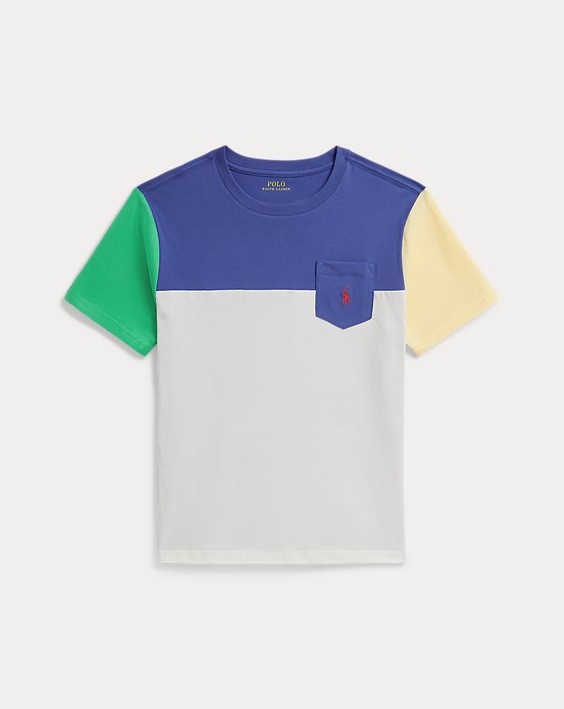 Color-Blocked Cotton Jersey Tee Baby Boy/Toddler/Kids-Liberty Multi - Image 2
