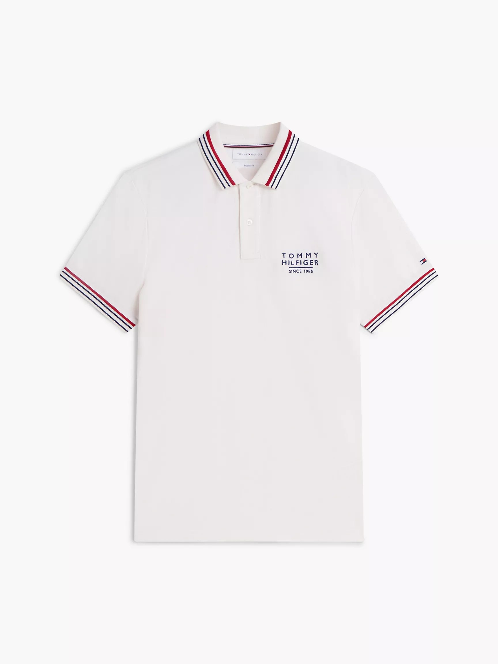 Regular Fit Tipped Smooth Cotton Polo-Ivory Petal - Image 3