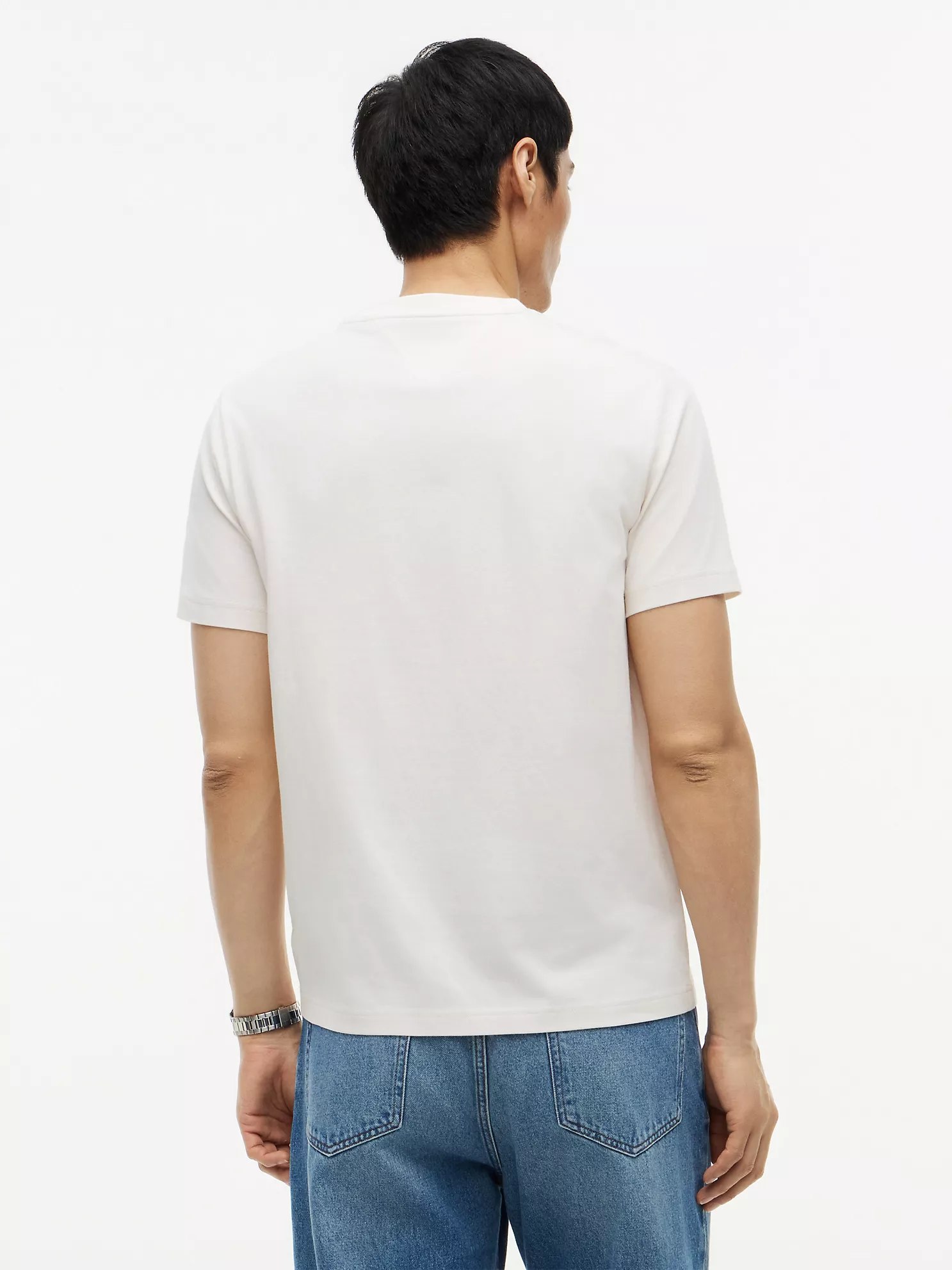 Chest Stripe Pocket T-Shirt-Ivory Petal - Image 2