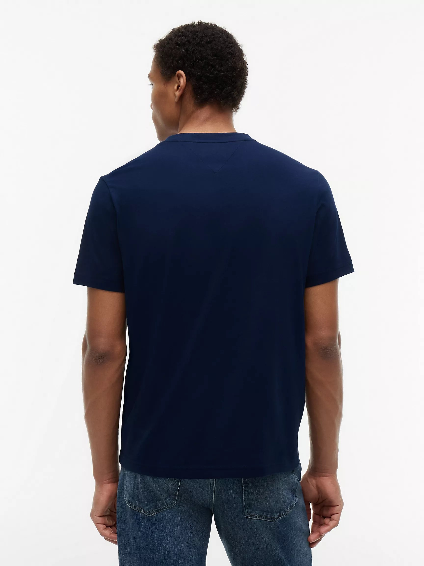 Chest Stripe Pocket T-Shirt-Carbon Navy - Image 2