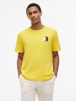 Two-Tone Flag Logo T-Shirt-Marigold Yellow