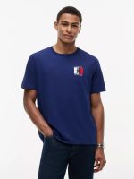 Two-Tone Flag Logo T-Shirt-Navy