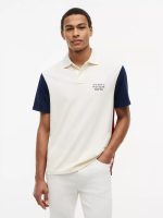 Classic Fit Colorblock Pique Polo-Ivory Petal