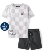 Baby And Toddler Boys Racecar 2-Piece Outfit Set-ICE CAVE