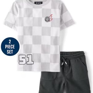 Baby And Toddler Boys Racecar 2-Piece Outfit Set-ICE CAVE