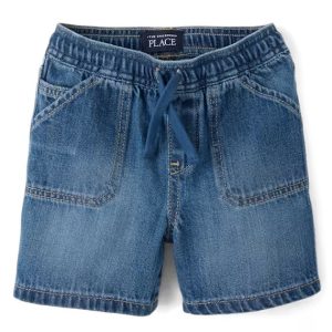 Baby And Toddler Boys Pull On Jean Shorts-blue