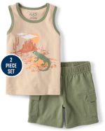 Baby And Toddler Boys Lizard 2-Piece Outfit Set-green