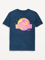 Jurassic Park™ Gender-Neutral Graphic T-Shirt for Kids-Obscure Night