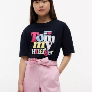 Kids' Tommy Puff Print T-Shirt-Navy Blue