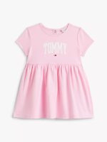 Babies' Tommy Logo Dress-Classic Pink