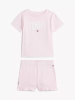 Babies' Tommy Logo T-Shirt & Short Set-Ballerina