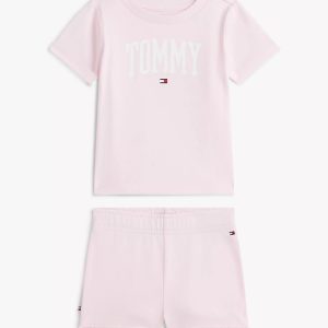 Babies' Tommy Logo T-Shirt & Short Set-Ballerina