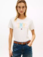 Multicolor Varsity Tommy Logo T-Shirt-Ivory