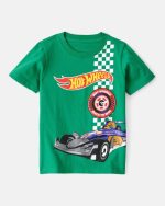 Toddler Boy Hot Wheels Racecar Short-Sleeve Graphic Tee-Green