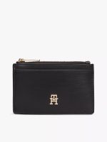 Monogram Logo Zip Cardholder-Black