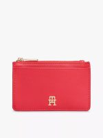 Monogram Logo Zip Cardholder-Primary Red