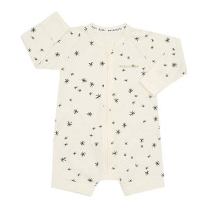 Wonderfrsh Long Sleeve Romper-Crayon Star Marscapone