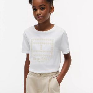 Kids' Floral Flag T-Shirt-Optic White