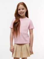 Kids' Floral Flag T-Shirt-Pink Sugar