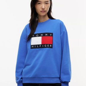 Flag Logo Sweatshirt-Verona Blue